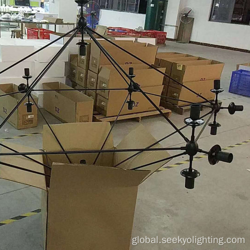  Custom 21 head bubble glass black chandelier Factory